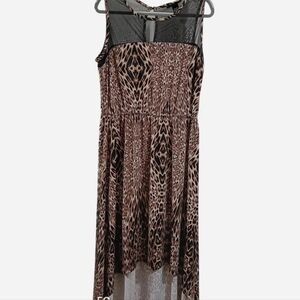 Ashley Stewart Women's Midi Leopard Animal Print Dress Size 18/20 Sleeveless